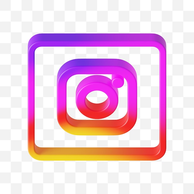 PSD instagram sociale media icoon 3d