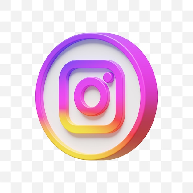 Instagram sociale media pictogram 3d