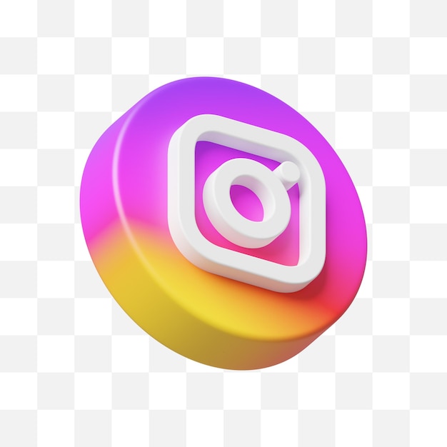 PSD instagram sociale media pictogram 3d