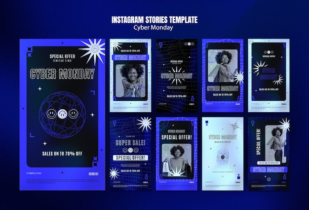 Instagram stories collection for cyber monday sales