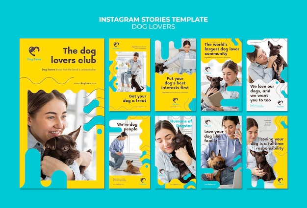 Raccolta di storie su instagram per amanti dei cani con proprietaria