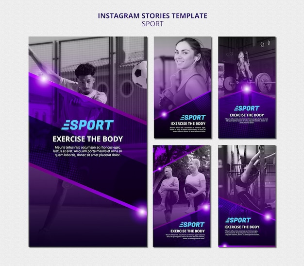 Сборник историй из Instagram для занятий спортом