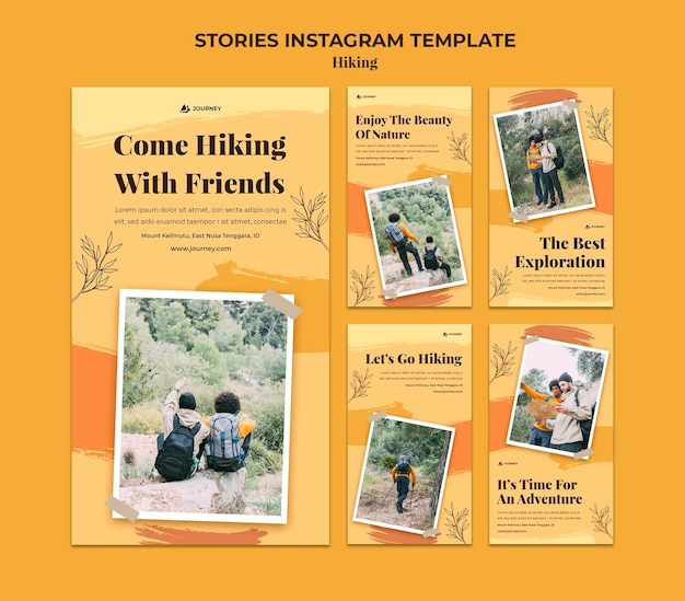 Instagram stories collection for hiking