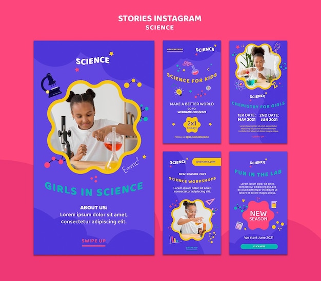 Raccolta di storie di Instagram per la scienza dei bambini