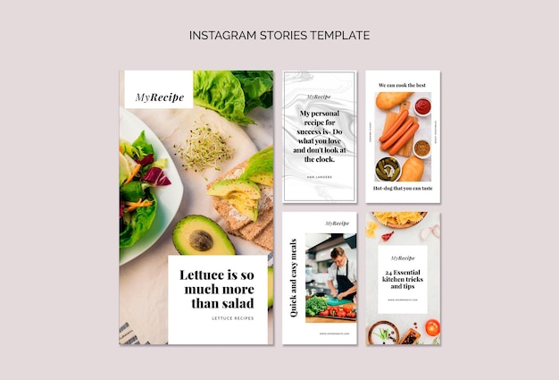 Instagram stories collection for learning to cook recipes