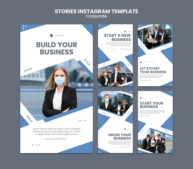 Instagram stories collection for professional business