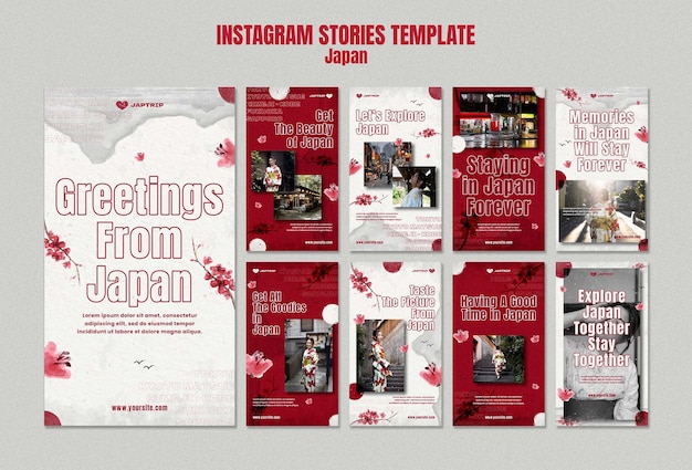 Instagram stories collection for visiting japan