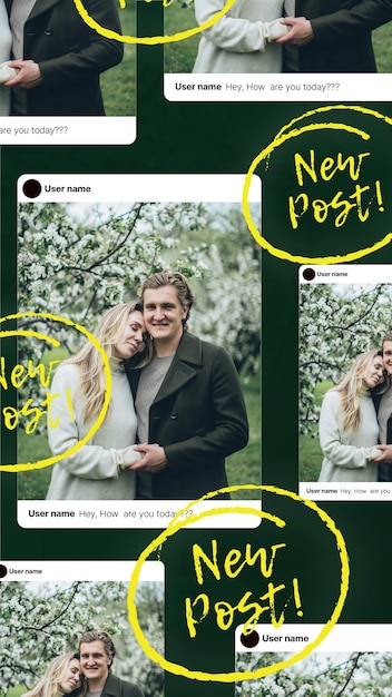 PSD instagram stories новый шаблон поста