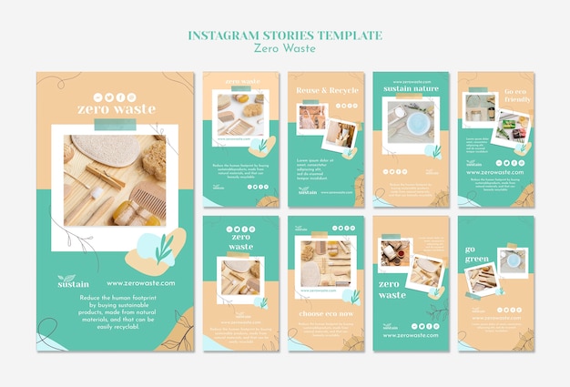 Instagram stories pack for zero waste