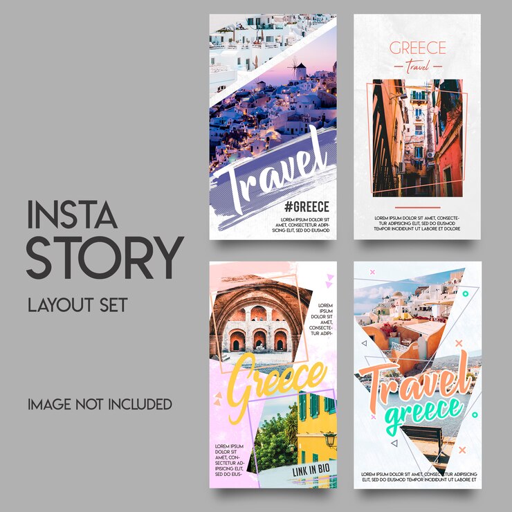 instagram stories template set