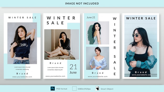 PSD instagramストーリーテンプレートセット