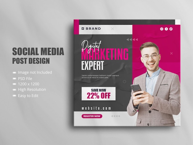 PSD instagram story and corporate digital marketing social media post