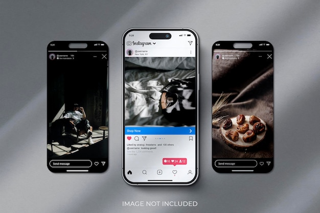 PSD instagram story i makieta smartfona