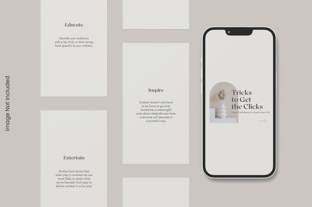 PSD instagram story mockup