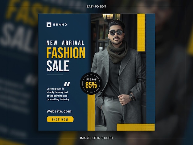 instagram story post fashion web banner template