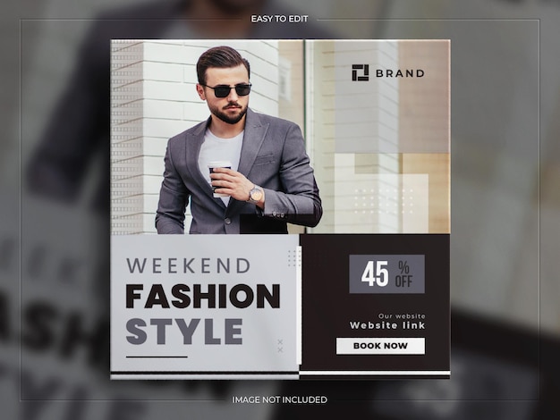 Instagram story post fashion web banner template