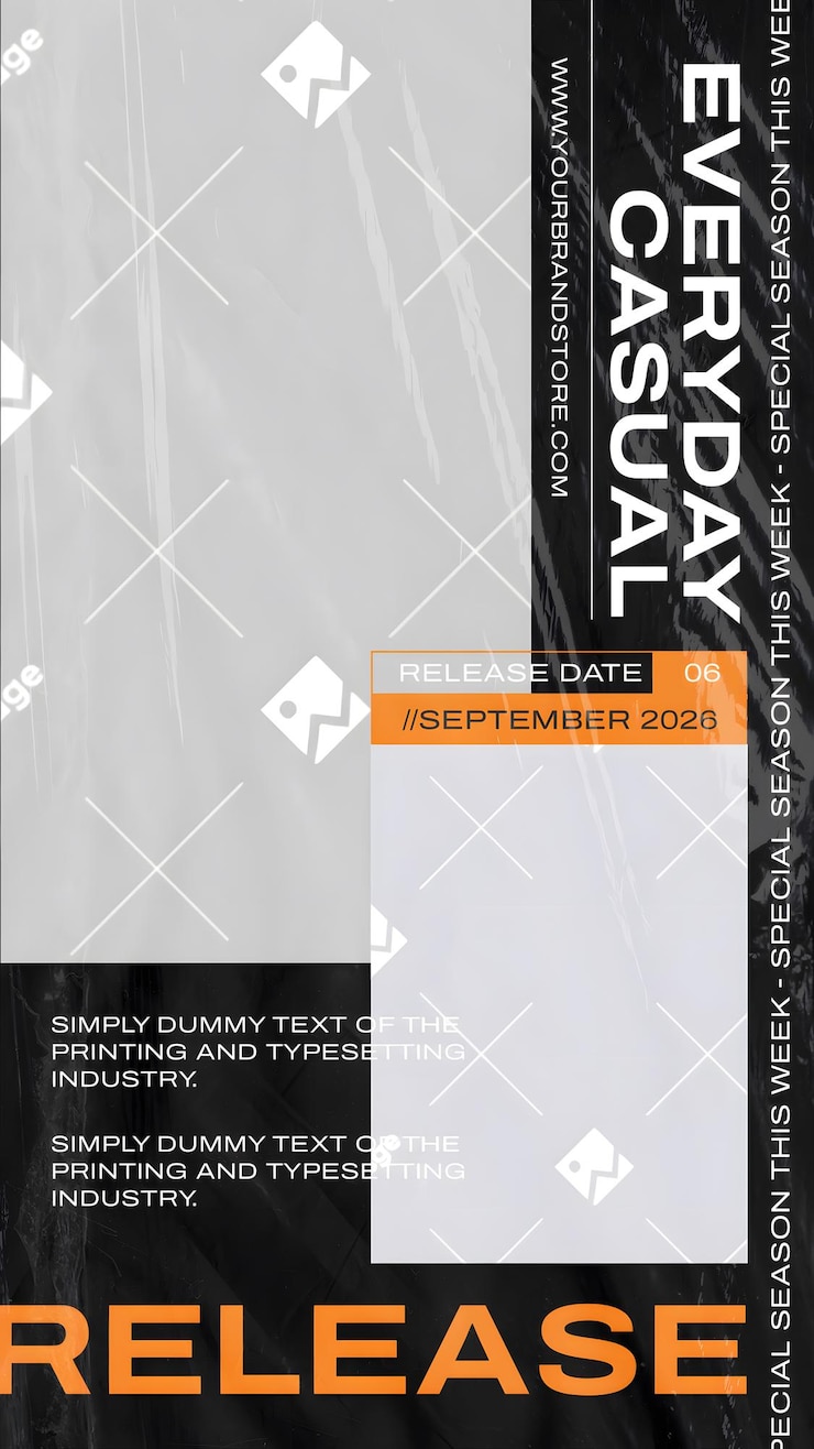 PSD instagram story template glassy effect