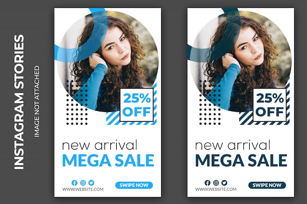 Instagram story template with fashion theme