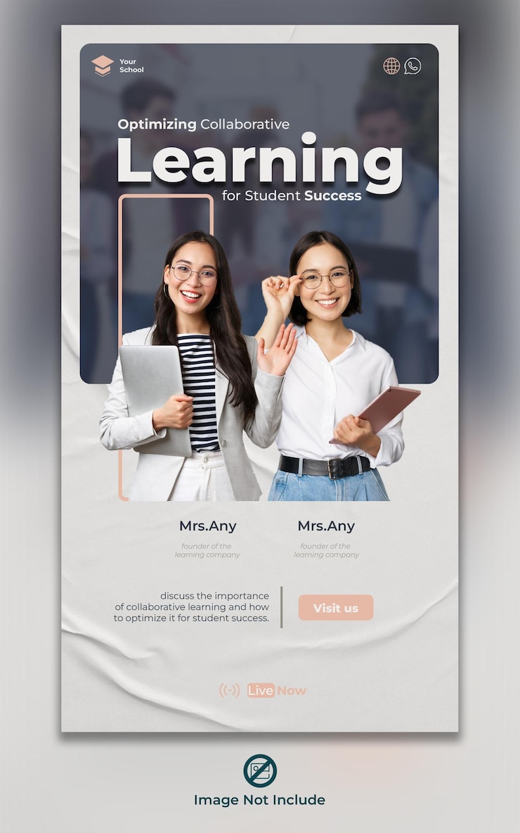 PSD a instagram story for webinars education for your event