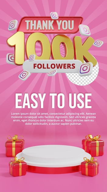 Instagram thank you 100k followers