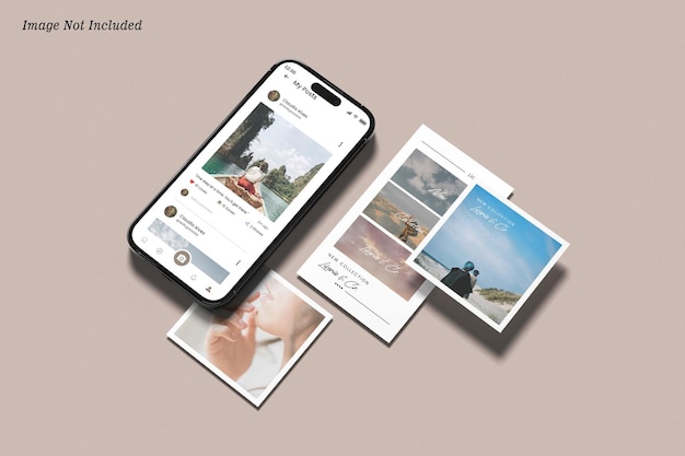 Instagram-verhaal en post mockup