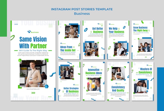 PSD instagram-verhalenverzameling voor professionele bedrijfsgroei