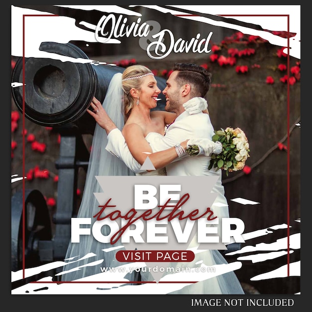 PSD instagram  wedding post template