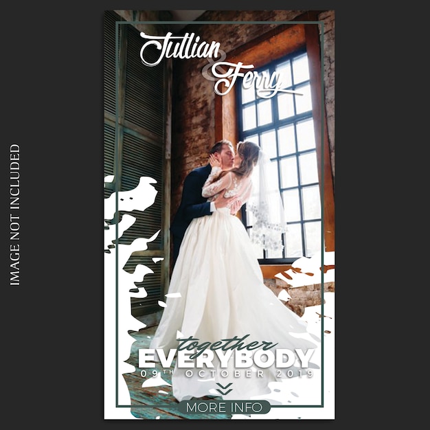 PSD instagram  wedding stories template