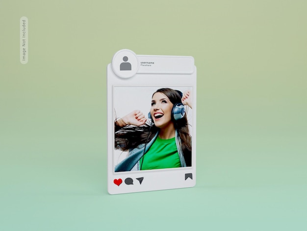 Instagram weergave bericht mockup
