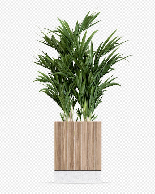 Installatie in pot in het 3d teruggeven