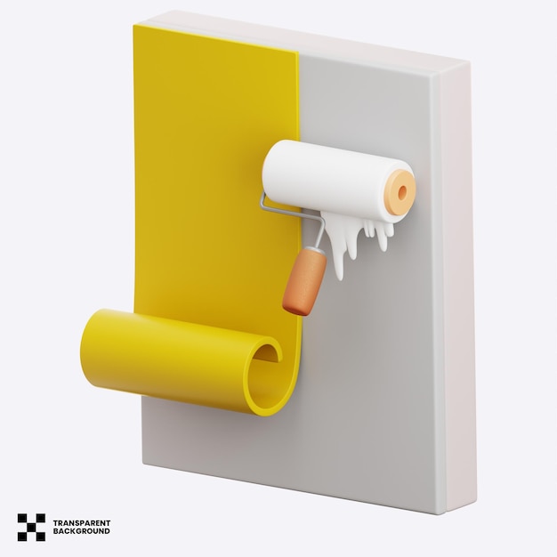 Installeer behang 3D-illustratie