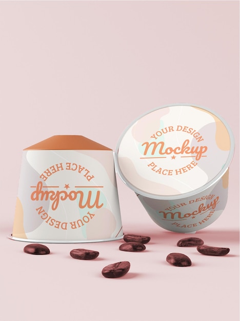 Instant noodle cup mockup design