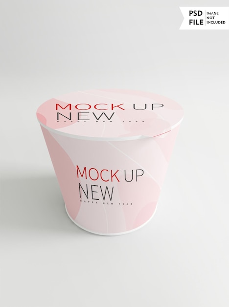 Instant noodle cup mockup