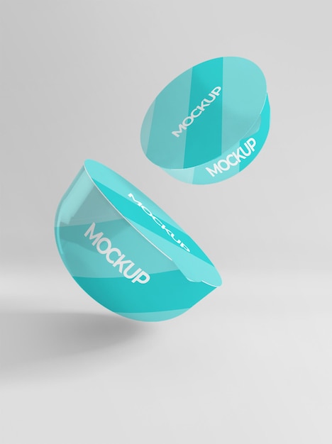 instant noodle plastic bowl mockup