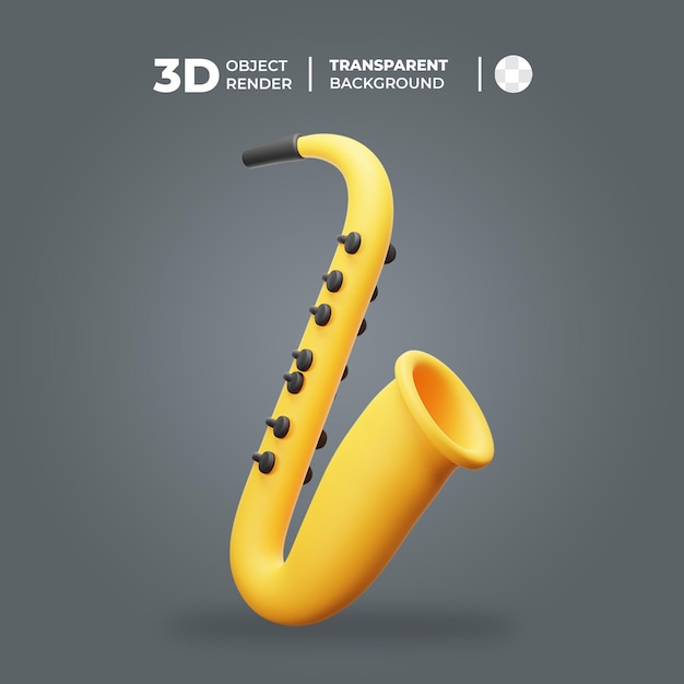 Instrument Muzyczny Saksofon 3d