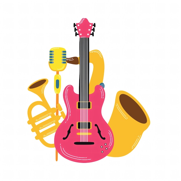 Instrumenty muzyczne ilustracja