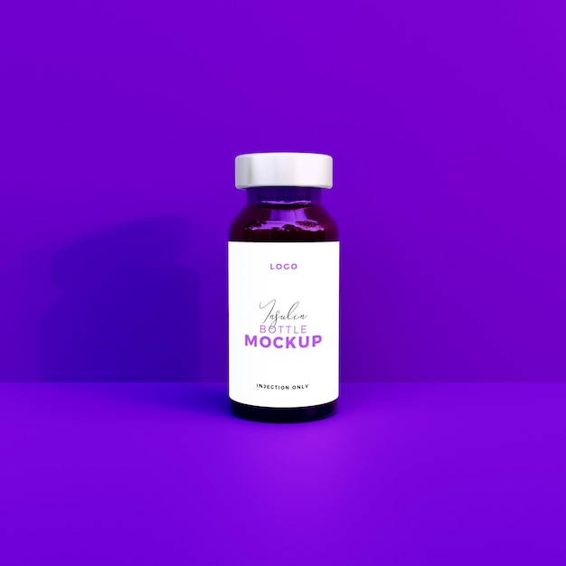 Insulin bottle mockup