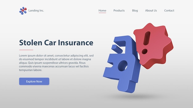 Insurance landing page