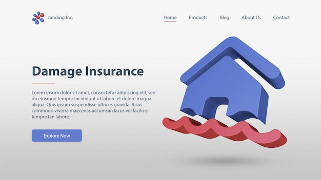 Insurance landing page