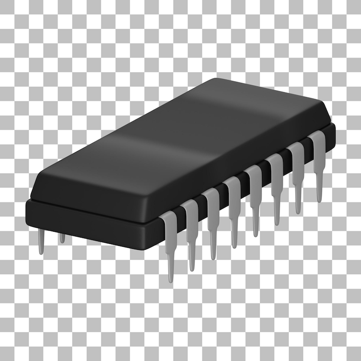 PSD integrated circuit 3d illustration