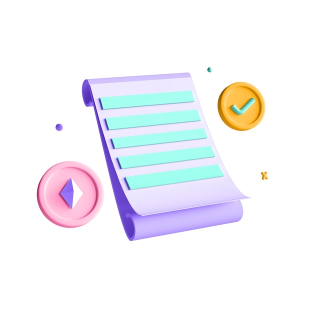 PSD inteligentna umowa 3d nft icon