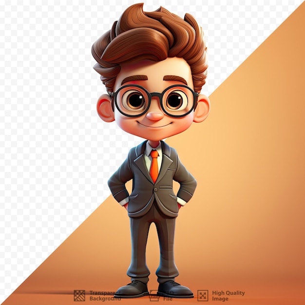 PSD intelligent male animated character