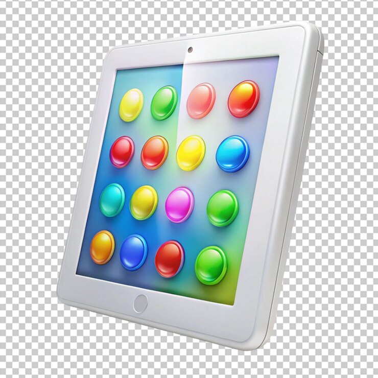 PSD an interactive tablet for babies with bright butto