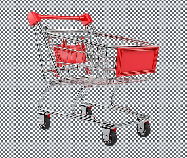 Interesting toy shopping cart isolated on transparent background