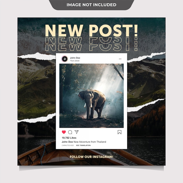 Interface Template for Instagram Post