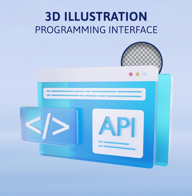 PSD interfejs programowania ilustracja renderowania 3d