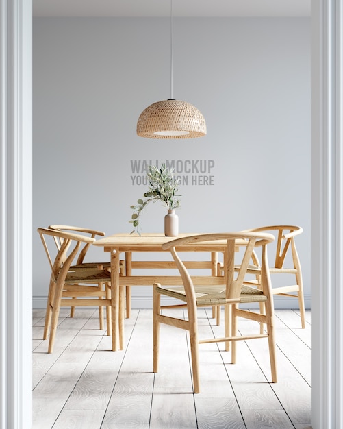 Interieur eetkamer Wallpaper Mockup