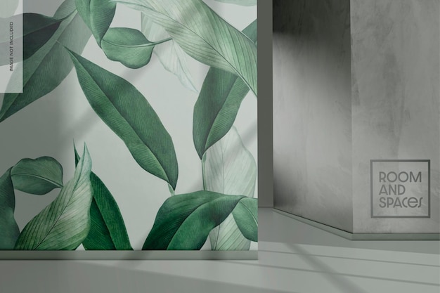 Interieur hal mockup vooraanzicht