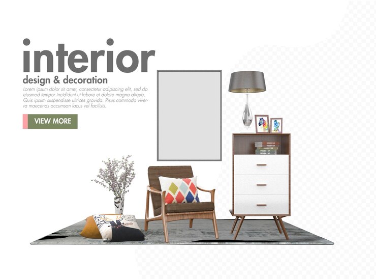PSD interieur in moderne stijl
