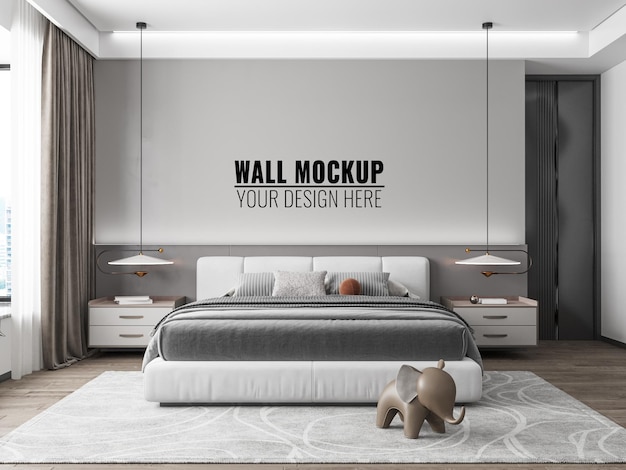 Interieur kinderkamer muur mockup